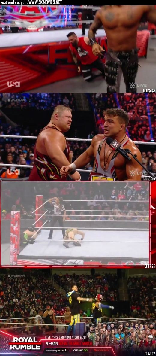 WWE Monday Night Raw 24 January 2022 HDTV 720p 480p [1GB 500MB]