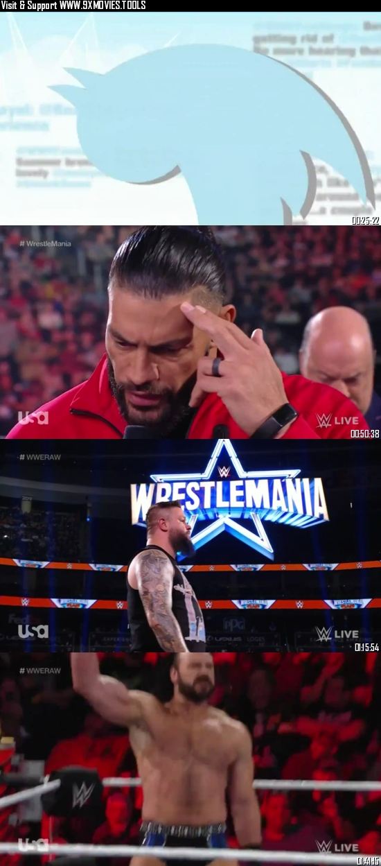 WWE Wrestlemania Raw 28 March 2022 HDTV 720p 480p [1.1GB 550MB]